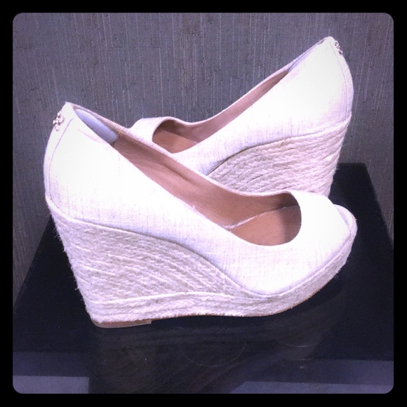 Coach Shoes - Coach tan wedge espadrilles, size 7.5